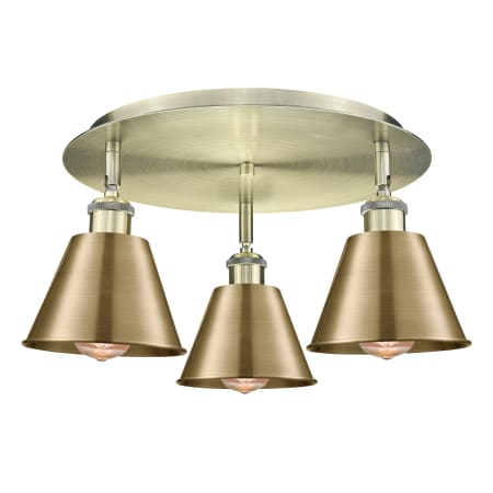 A large image of the Innovations Lighting 516-3C-8-19 Ballston Flush Alternate Image