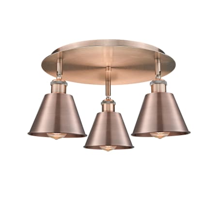 A large image of the Innovations Lighting 516-3C-8-19 Ballston Flush Alternate Image