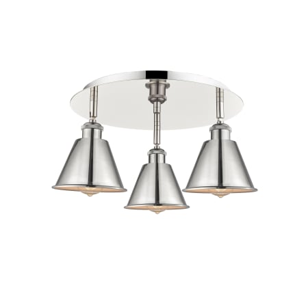 A large image of the Innovations Lighting 516-3C-8-19 Ballston Flush Alternate Image