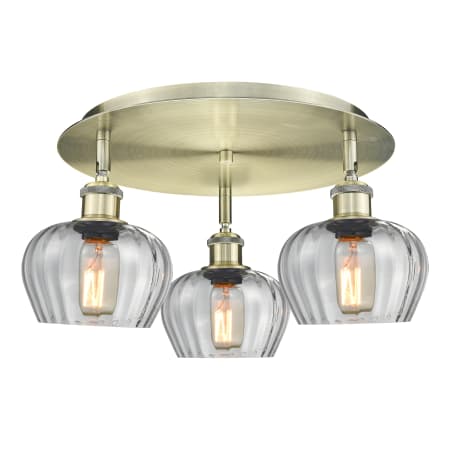 A large image of the Innovations Lighting 516-3C-8-19 Fenton Flush Alternate Image