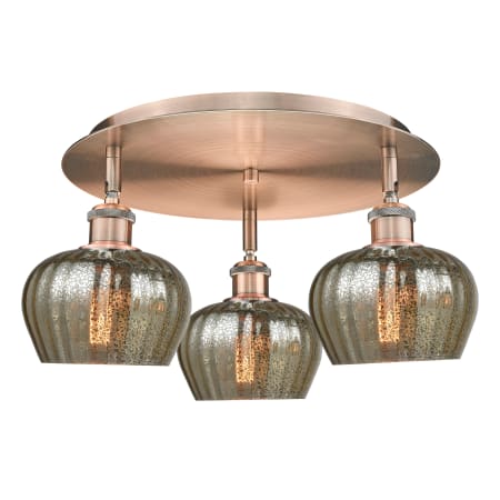 A large image of the Innovations Lighting 516-3C-8-19 Fenton Flush Alternate Image