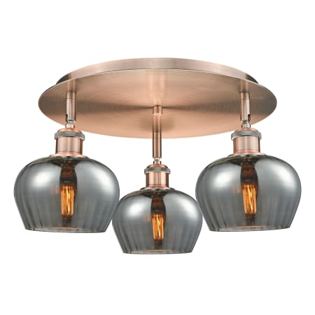 A large image of the Innovations Lighting 516-3C-8-19 Fenton Flush Alternate Image