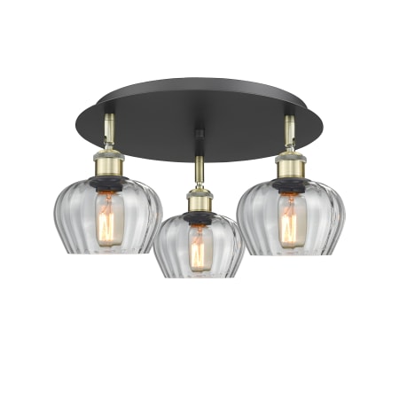 A large image of the Innovations Lighting 516-3C-8-19 Fenton Flush Alternate Image