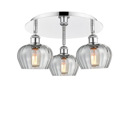 A large image of the Innovations Lighting 516-3C-8-19 Fenton Flush Alternate Image