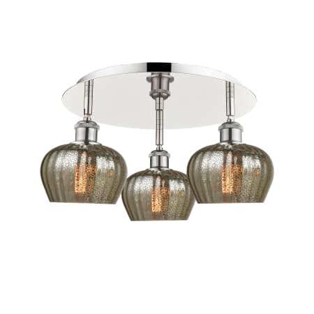 A large image of the Innovations Lighting 516-3C-8-19 Fenton Flush Alternate Image