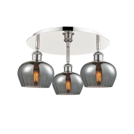 A large image of the Innovations Lighting 516-3C-8-19 Fenton Flush Alternate Image