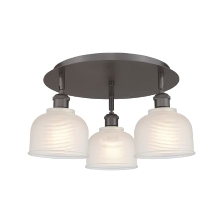 A large image of the Innovations Lighting 516-3C-9-18 Dayton Flush Alternate Image