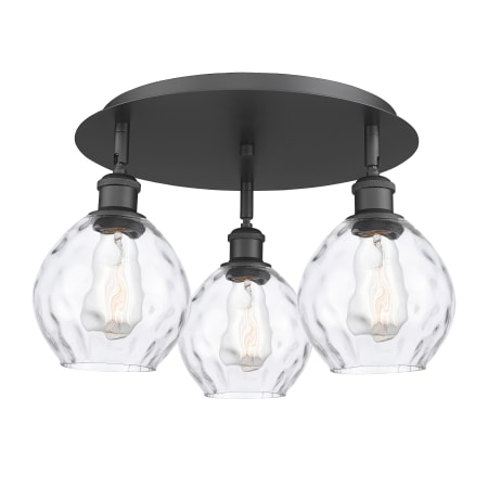 A large image of the Innovations Lighting 516-3C-9-18 Waverly Flush Alternate Image