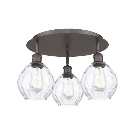 A large image of the Innovations Lighting 516-3C-9-18 Waverly Flush Alternate Image