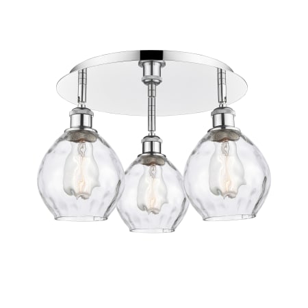 A large image of the Innovations Lighting 516-3C-9-18 Waverly Flush Alternate Image