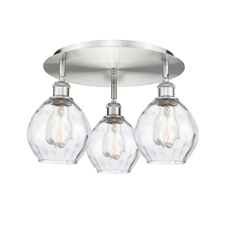 A large image of the Innovations Lighting 516-3C-9-18 Waverly Flush Alternate Image