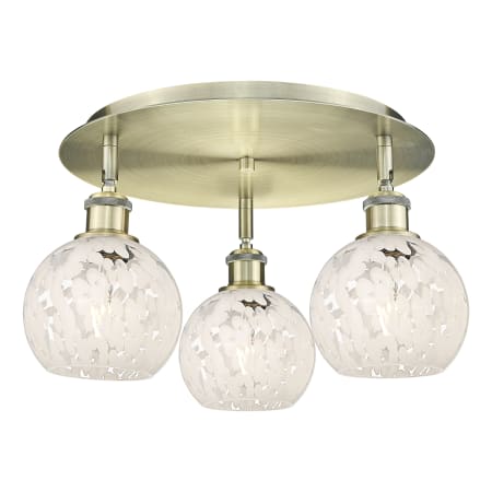 A large image of the Innovations Lighting 516-3C-9-18-White Mouchette-Indoor Ceiling Fixture Alternate Image