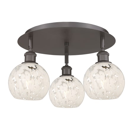 A large image of the Innovations Lighting 516-3C-9-18-White Mouchette-Indoor Ceiling Fixture Alternate Image