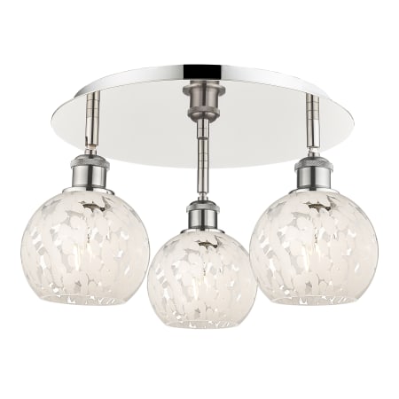 A large image of the Innovations Lighting 516-3C-9-18-White Mouchette-Indoor Ceiling Fixture Alternate Image