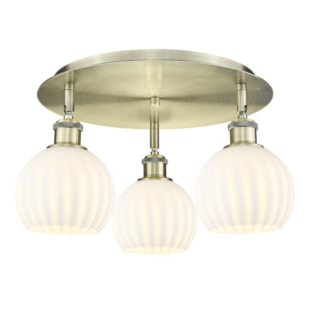 A large image of the Innovations Lighting 516-3C-9-18-White Venetian-Indoor Ceiling Fixture Alternate Image