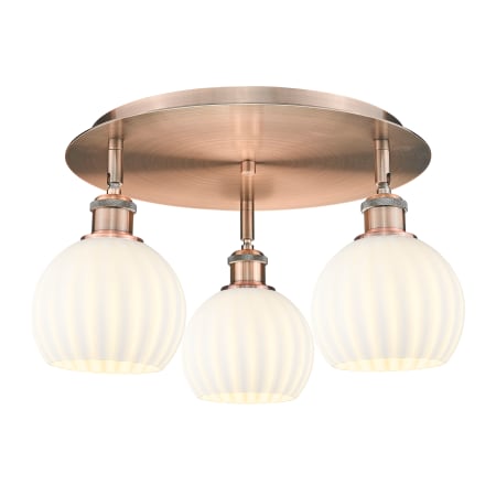 A large image of the Innovations Lighting 516-3C-9-18-White Venetian-Indoor Ceiling Fixture Alternate Image