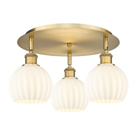 A large image of the Innovations Lighting 516-3C-9-18-White Venetian-Indoor Ceiling Fixture Alternate Image