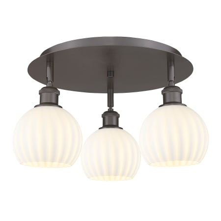 A large image of the Innovations Lighting 516-3C-9-18-White Venetian-Indoor Ceiling Fixture Alternate Image