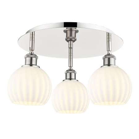 A large image of the Innovations Lighting 516-3C-9-18-White Venetian-Indoor Ceiling Fixture Alternate Image