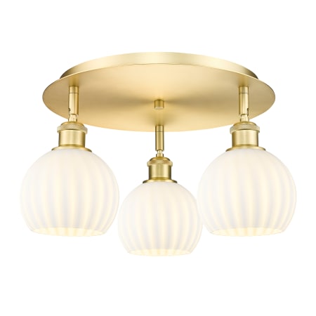 A large image of the Innovations Lighting 516-3C-9-18-White Venetian-Indoor Ceiling Fixture Alternate Image