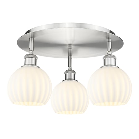 A large image of the Innovations Lighting 516-3C-9-18-White Venetian-Indoor Ceiling Fixture Alternate Image