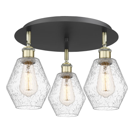 A large image of the Innovations Lighting 516-3C-10-18 Cindyrella Flush Black Antique Brass / Seedy