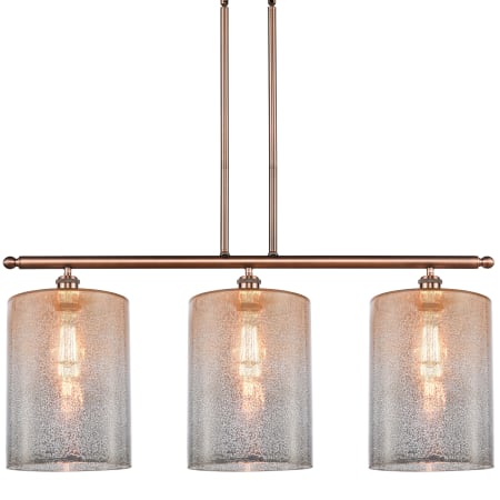 A large image of the Innovations Lighting 516-3I-10-36-L Cobbleskill Linear Antique Copper / Mercury