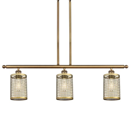 A large image of the Innovations Lighting 516-3I-10-36 Nestbrook Linear Brushed Brass