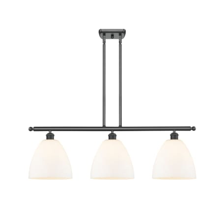 A large image of the Innovations Lighting 516-3I-13-36 Bristol Linear Matte Black / Matte White