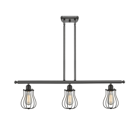 A large image of the Innovations Lighting 516-3I Barrington Oiled Rubbed Bronze / Metal Shade