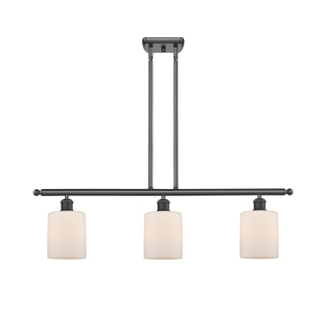 A large image of the Innovations Lighting 516-3I Cobbleskill Oil Rubbed Bronze / Matte White