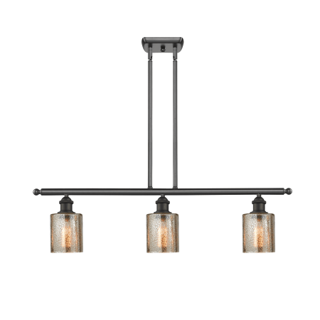 A large image of the Innovations Lighting 516-3I Cobbleskill Oiled Rubbed Bronze / Mercury