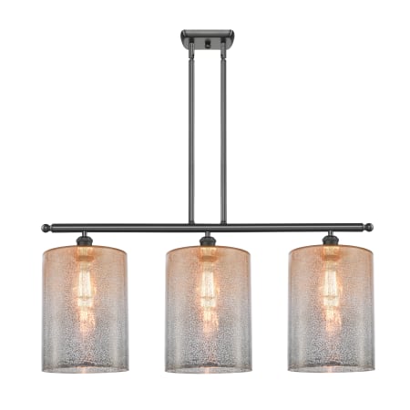 A large image of the Innovations Lighting 516-3I-10-36-L Cobbleskill Linear Oil Rubbed Bronze / Mercury