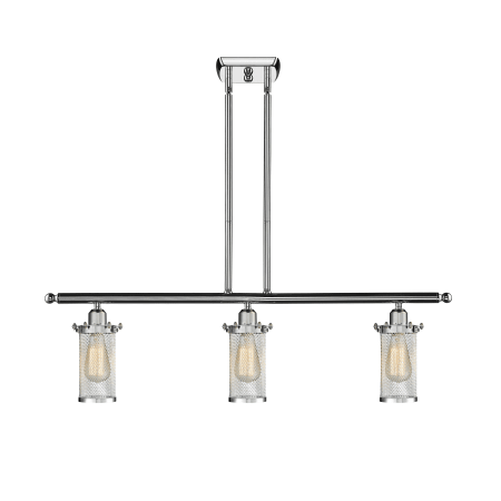 A large image of the Innovations Lighting 516-3I Bleecker Polished Chrome / Metal Shade