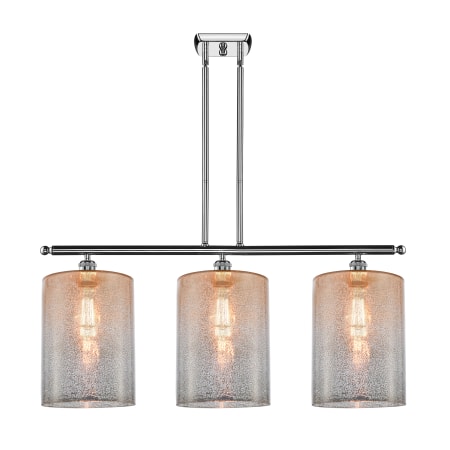 A large image of the Innovations Lighting 516-3I-10-36-L Cobbleskill Linear Polished Chrome / Mercury