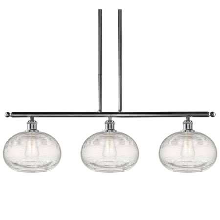 A large image of the Innovations Lighting 516-3I-10-37 Ithaca Pendant Polished Chrome / Clear Ithaca