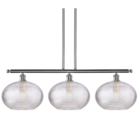 A large image of the Innovations Lighting 516-3I-12-39 Ithaca Pendant Polished Chrome / Clear Ithaca