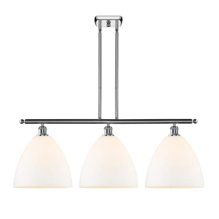 A large image of the Innovations Lighting 516-3I-14-39 Bristol Linear Polished Chrome / Matte White