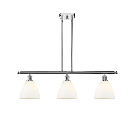 A large image of the Innovations Lighting 516-3I-11-36 Bristol Linear Polished Chrome / Matte White