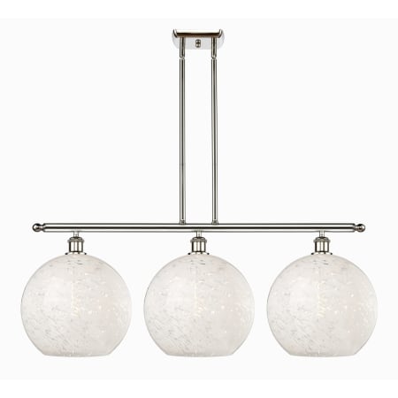 A large image of the Innovations Lighting 516-3I-14-39-White Mouchette-Indoor Pendant Polished Nickel / White Mouchette