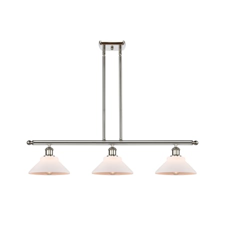A large image of the Innovations Lighting 516-3I Orwell Polished Nickel / Matte White