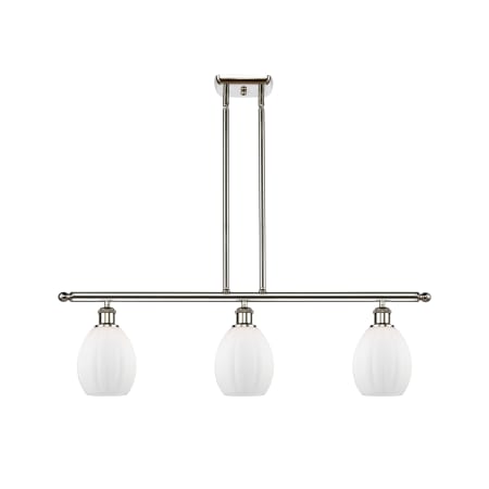 A large image of the Innovations Lighting 516-3I Eaton Polished Nickel / Matte White