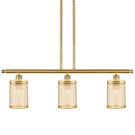 A large image of the Innovations Lighting 516-3I-10-36 Nestbrook Linear Satin Gold