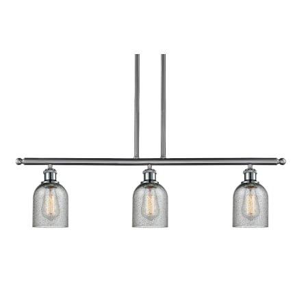 A large image of the Innovations Lighting 516-3I Caledonia Brushed Satin Nickel / Charcoal