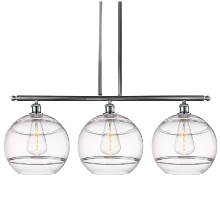 A large image of the Innovations Lighting 516-3I-14-39 Rochester Pendant Brushed Satin Nickel / Clear