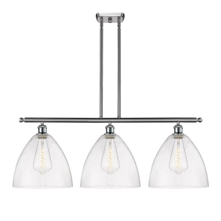 A large image of the Innovations Lighting 516-3I-14-39 Bristol Linear Brushed Satin Nickel / Seedy