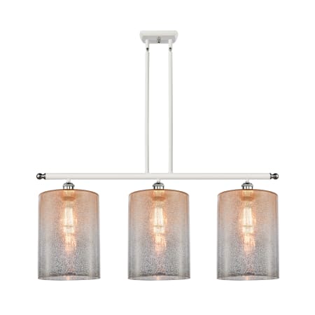 A large image of the Innovations Lighting 516-3I-10-36-L Cobbleskill Linear White and Polished Chrome / Mercury