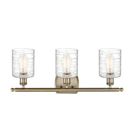 A large image of the Innovations Lighting 516-3W-10-26 Cobbleskill Vanity Alternate Image