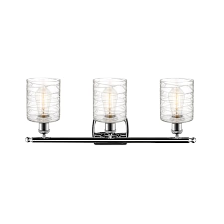 A large image of the Innovations Lighting 516-3W-10-26 Cobbleskill Vanity Alternate Image