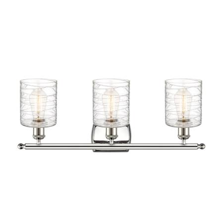 A large image of the Innovations Lighting 516-3W-10-26 Cobbleskill Vanity Alternate Image